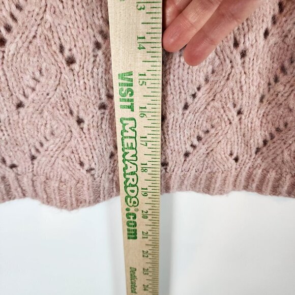J. Crew Womens Pointelle Crewneck Sweater Light Pink Mauve Wool Blend Sweater XS - Picture 9 of 9